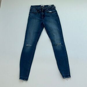 Lightly worn, Size W 27, medium-blue jeans